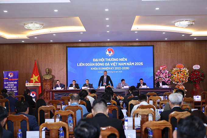 Đại hội thường niên VFF năm 2025 khoá IX (Nhiệm kỳ 2022 - 2026) diễn ra thành công - Ảnh: Đức Cường