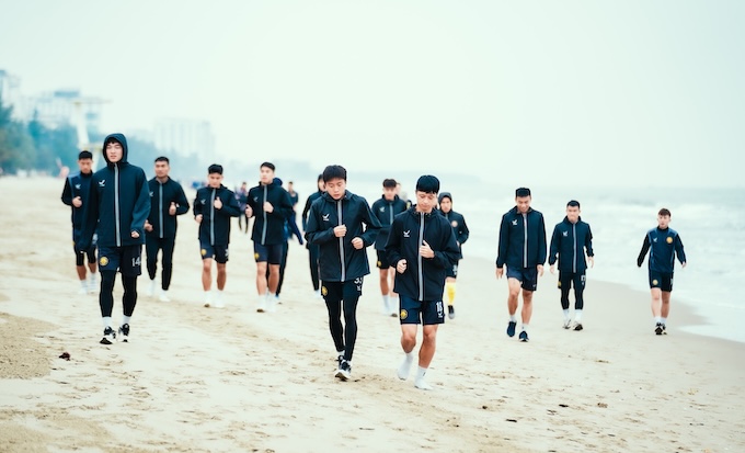 Buổi tập gần nhất của đội Thanh Hoá. Ảnh: CTV