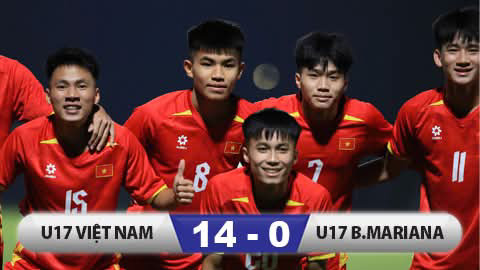 Kết quả U17 Việt Nam 14-0 U17 Quần đảo Bắc Mariana: Chiến thắng đậm nhất năm_6927010108535.jpeg