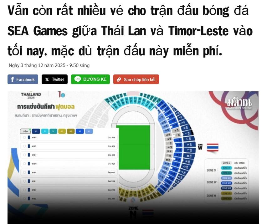 Bị CĐV nhà tẩy chay, truyền thông Thái Lan lên tiếng than ế vé_692fd26ba1f3b.jpeg